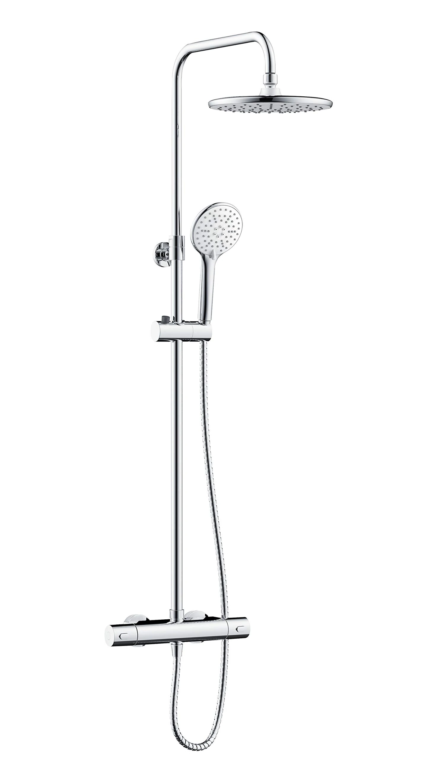 Bristan BUZ2 SHXDIVCTFF C Buzz Safetouch Rigid Riser Bar Mixer Shower, Chrome