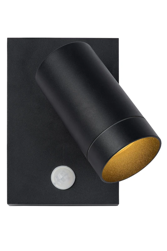 LUCIDE Taylor - Wall Spotlight/Wall Light Indoor/Outdoor - 1xGU10 - IP54 - Motion Sensor - Black