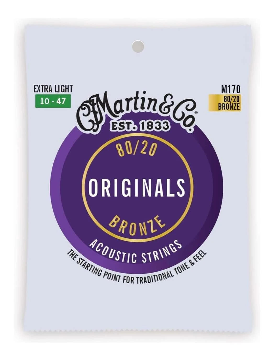 Martin - Original Acoustic M170 80/20 Bronze, Extra Light-Gauge Guitar Strings ( 10-47 )