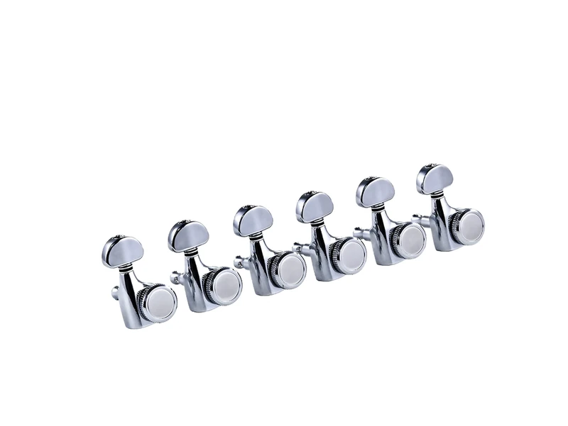 Ortega OTMLOCK6L-CR Locking Guitar Machine Heads Set 6 in Line Chrome