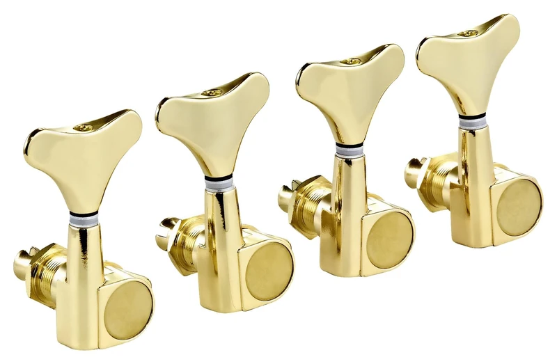 Ortega OTMEB4L-GO Acoustic/Electric Bass Machine Set Standard Die-Cast 4 in Line Gold