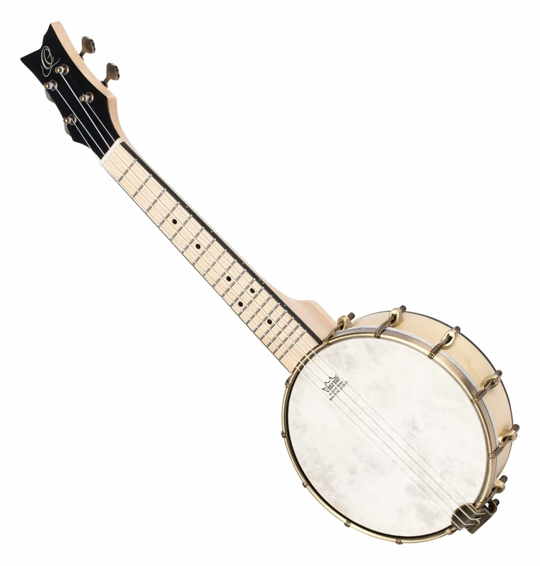 Ortega Guitars Banjo Ukulele Left-Handed – Banjolele Series – Open Back – Remo Head / Maple, Natural (OUBJE90-MA-L)