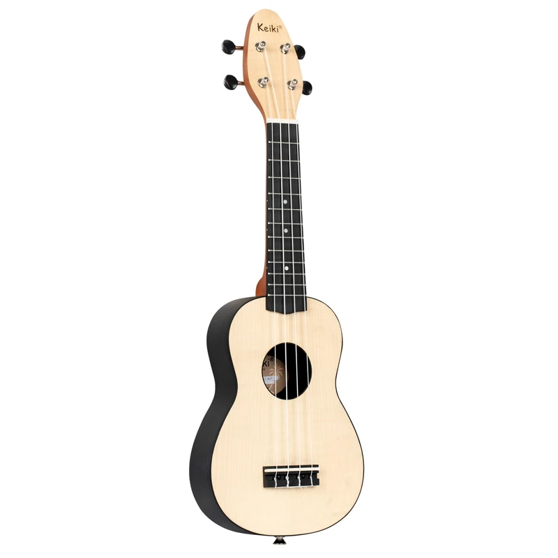 Ortega Guitars Soprano Ukulele Acoustic – Keiki K2 Series – Including Accessories – Maple, ABS, Natural (K2-MAP)