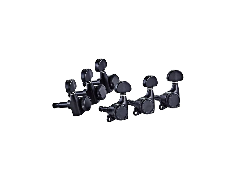 ORETGA OTMLOCK33-GB Locking Guitar Machine Heads Set 3+3 Gloss Black - Image 1