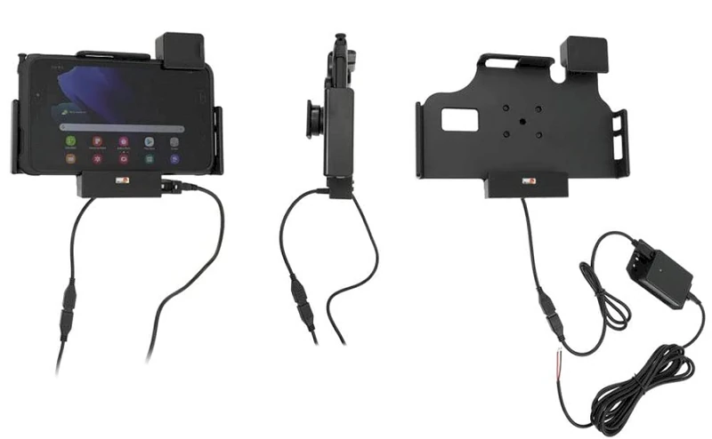 Brodit 747225 Device Holder | Made in Sweden | with Charging Function for Tablets - Samsung Galaxy Tab Active 2 SM-T390/SM-T395, Galaxy Tab Active 3 SM-T570/SM-T575
