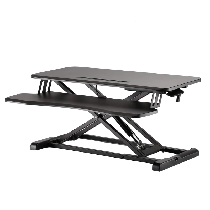 Ewent EW1545 PC Monitor Stand Riser, With Keyboard Stand, Desk Monitor Stand, with Smartphone & Tablet Holder,For Home and Office, 80x61.5 x50.5 cm with Adjustable Height 10/15 cm, Colour Black