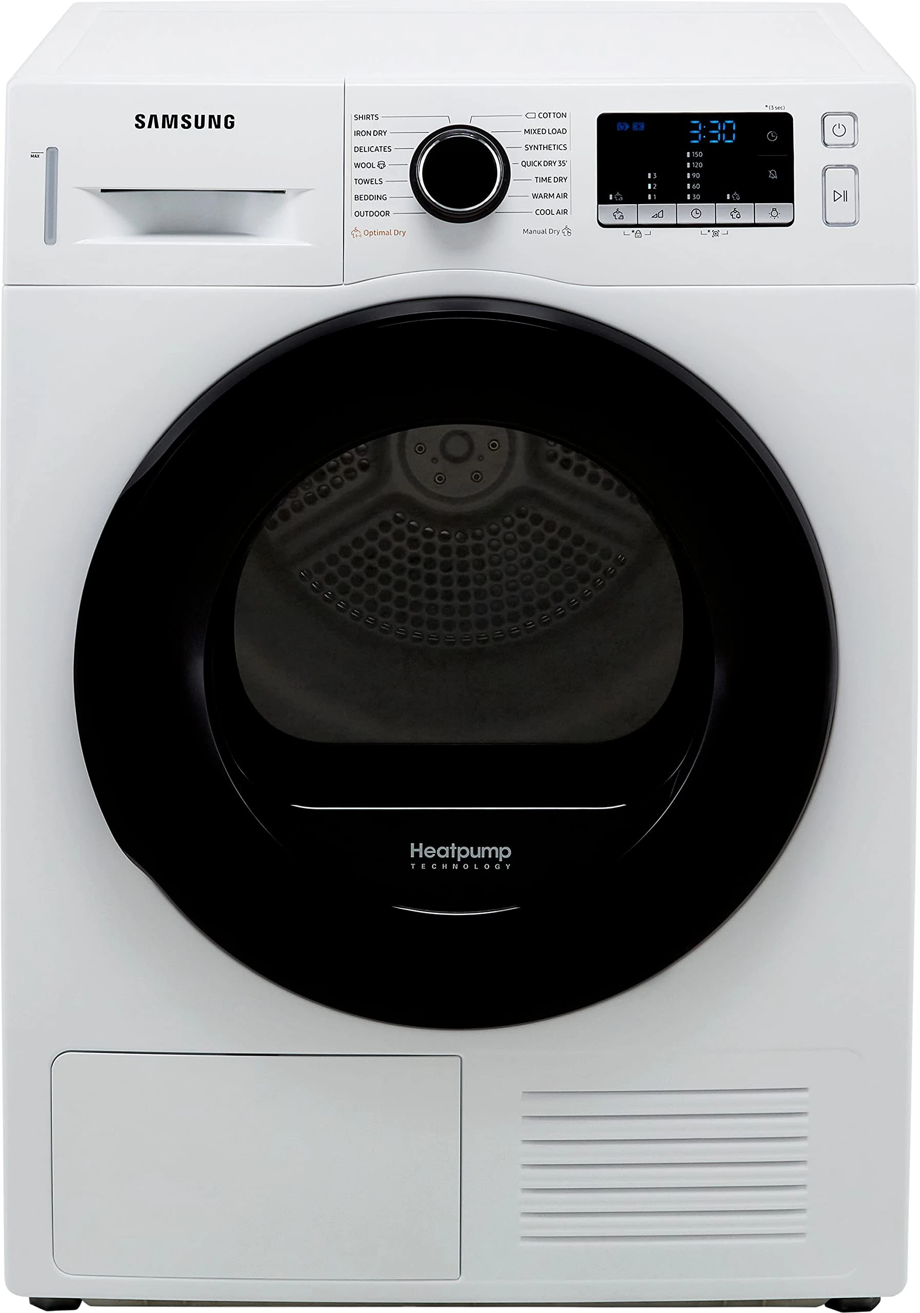 Samsung Series 5 OptimalDry™ DV90TA040AE 9Kg Heat Pump Tumble Dryer - White - A++ Rated