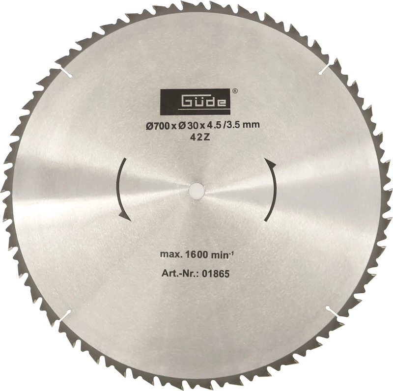 Güde HM 700 x 30 x 42Z Carbide firewood Saw Blade, Metal