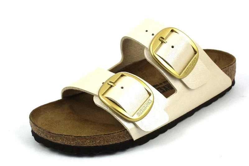 Birkenstock 1020021 Arizona Big Buckle gracef. pearl white, Birko Flor Women White UK 5.5