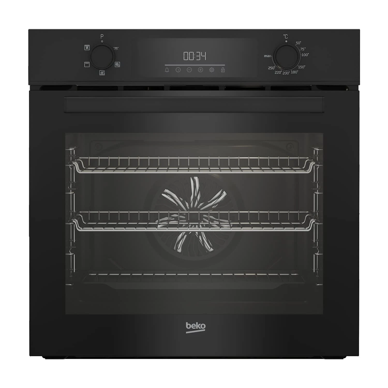 Beko Electric Fan Single Oven - Black