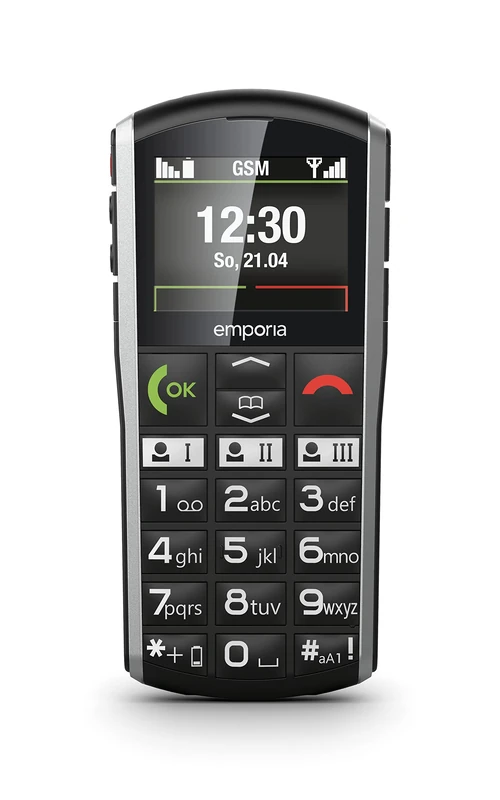 Emporia SIMPLICITY Senior Mobile Phone without Contract Mobile Phone with Emergency Call Button 2 Inch Display Black