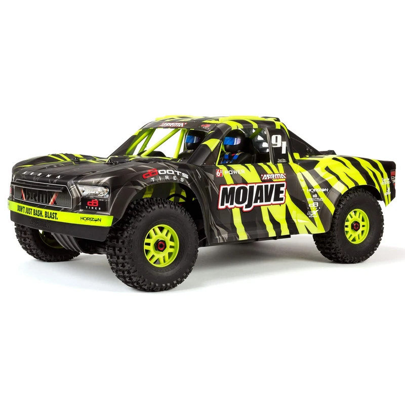 ARRMA RC Truck 1/7 MOJAVE 6S V2 4WD BLX Desert Truck with Spectrum Company (Ready-to-Run), Green/Black, ARA7604V2T1
