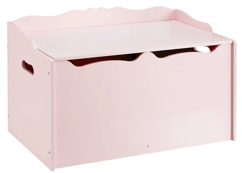 Amazon Basics Wooden Toy Box, Pink, 76.2 x 40.64 x 46.99 cm