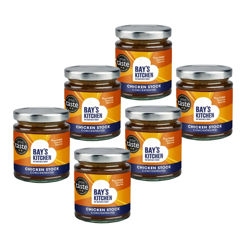Bay's Kitchen Concentrated Chicken Stock, Case of 6 | Gluten & Dairy Free, Low FODMAP
