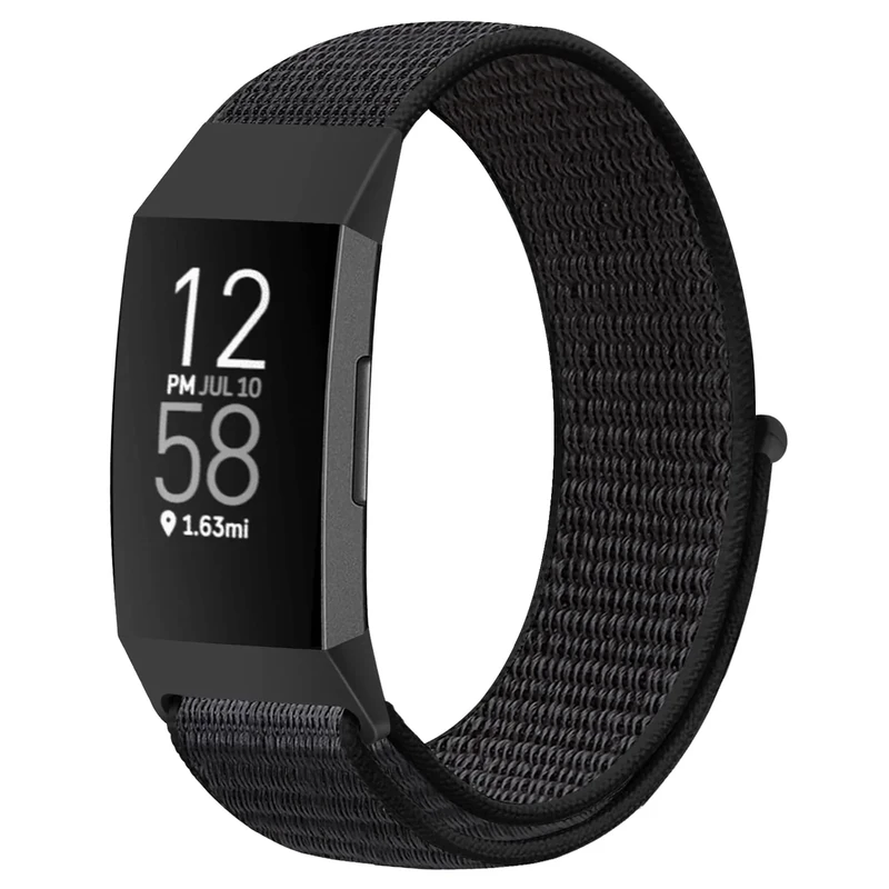 Runostrich Nylon Watch Straps Compatible with Fitbit Charge 4/Charge 3/SE, Soft Adjustable Replacement Wristband Breathable Sport Strap with Band for Women Men