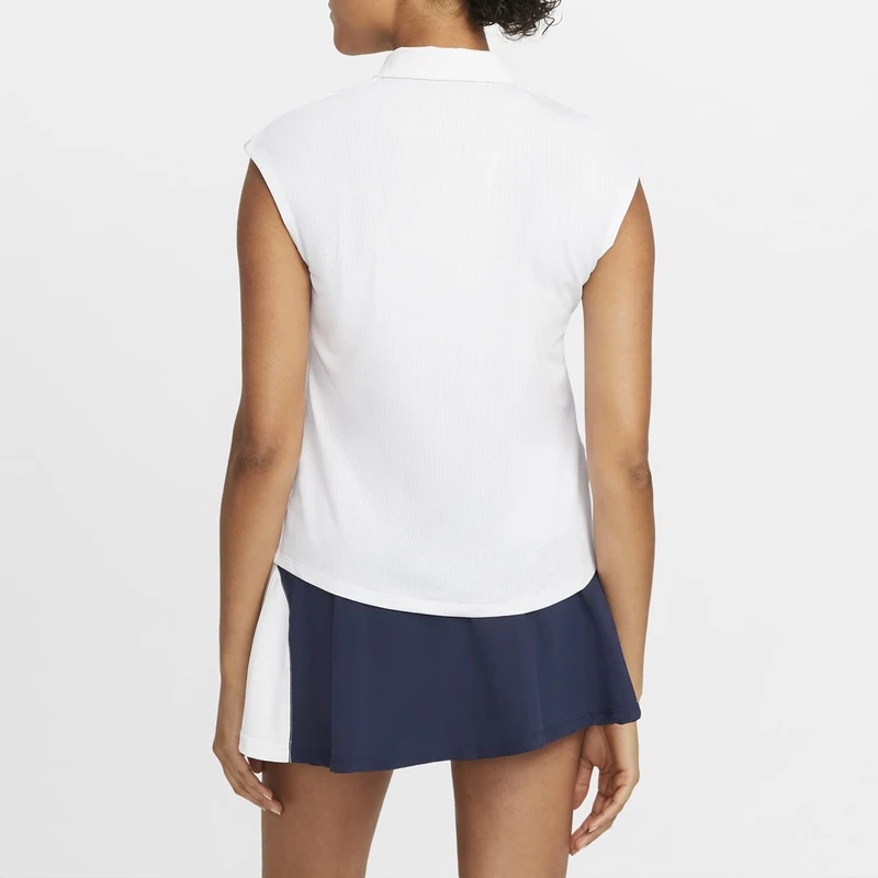 Nike Damen Ct Df Vctry Polo, White/Black, XS