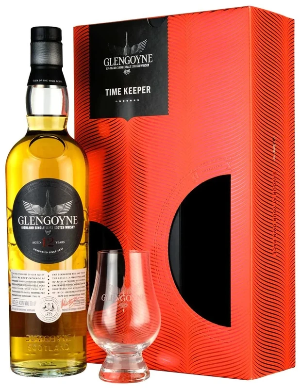 Glengoyne 12 Year Old Gift Pack | Highland Single Malt Scotch Whisky with Tasting Glass | 70cl 43% ABV | A Great Gift for Whisky Lovers