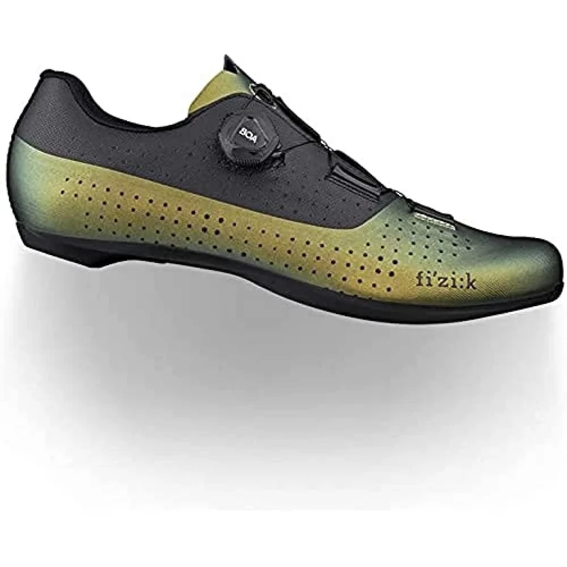 Fizik R4 Tempo Overcurve Clip-in Cycling Shoes, Iridescent/Green, Size 44 EU