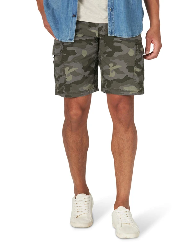 Lee Men's Extreme Motion Crossroad Cargo Short, Woodland Camo, 38