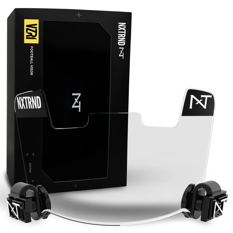 Nxtrnd VZR1 Football Visor, Flat Lens Technology, Fits Adult & Youth Football Helmets (Clear)