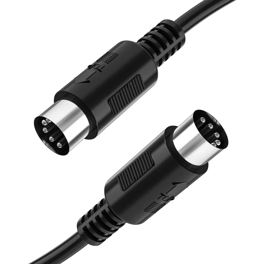 Ancable MIDI Cable 5 Pin DIN Male to Male for MIDI Controller 5M, Midi Cable Compatible with Synthesizer, Piano Keyboard, Sequencer, Electronic Drums, Effect Processor, Sampler, Multi-Effect Pedal