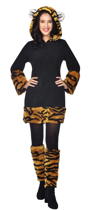 amscan (PKT) (9911289) Adult Ladies Tigeress Costume (UK 14-16) - Image 1