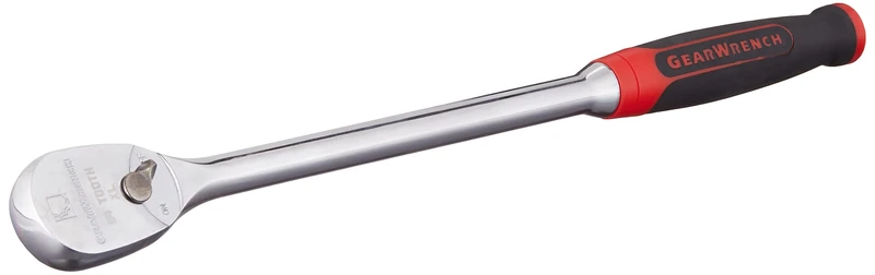 GearWrench 1/2 Drive 84 Tooth Long Handle Dual Material Teardrop Ratchet 16-1/2"