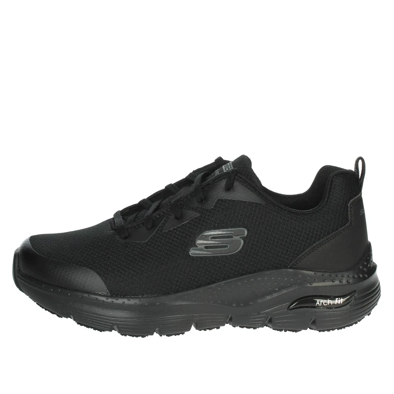 Skechers Women's Arch Fit Sr Sneaker, Black Textile/Synthetic, 2 UK