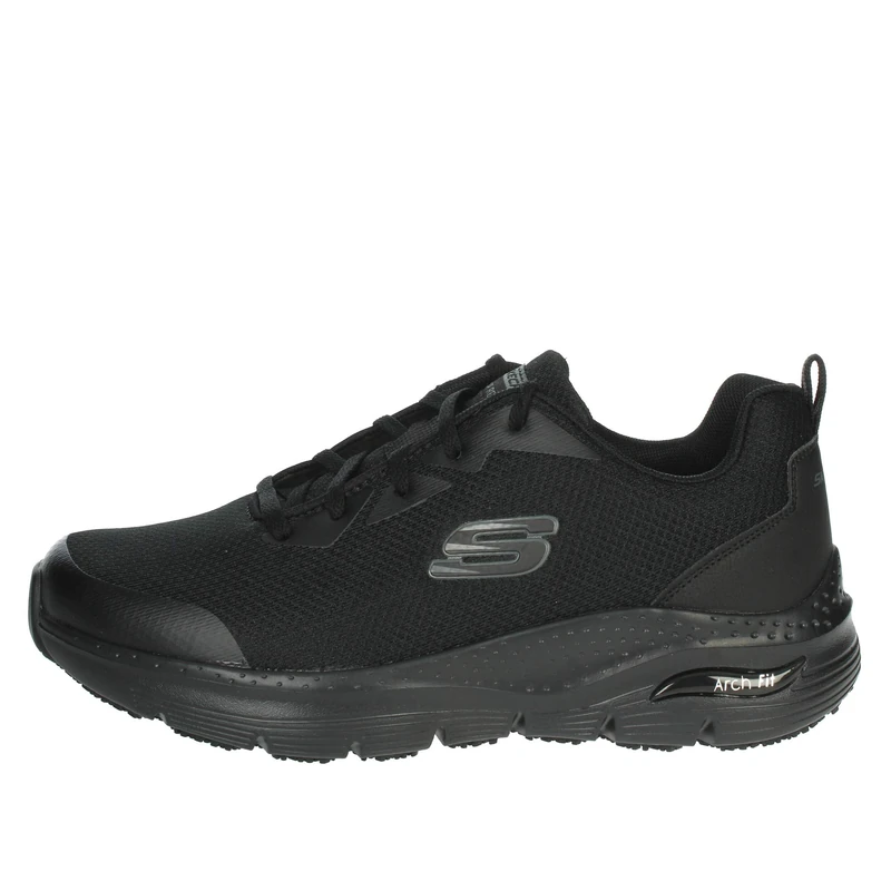 Skechers Women's Arch Fit Sr Sneaker, Black Textile/Synthetic, 6.5 UK