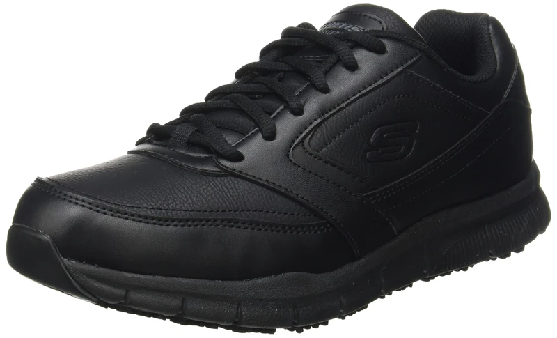 Skechers Men's Nampa Casual Shoes, Black Synthetic/Pu, 9.5 UK