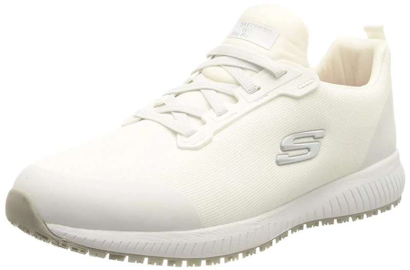 Skechers Men's Squad Sr Myton Sneaker, White Textile/Synthetic, 6.5 UK