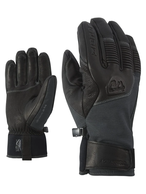 Ziener Men's Ganzenberg Ski Gloves/Winter Sports Waterproof Breathable Alpine Wool, Grey Iron tec, 7,5 - Image 1