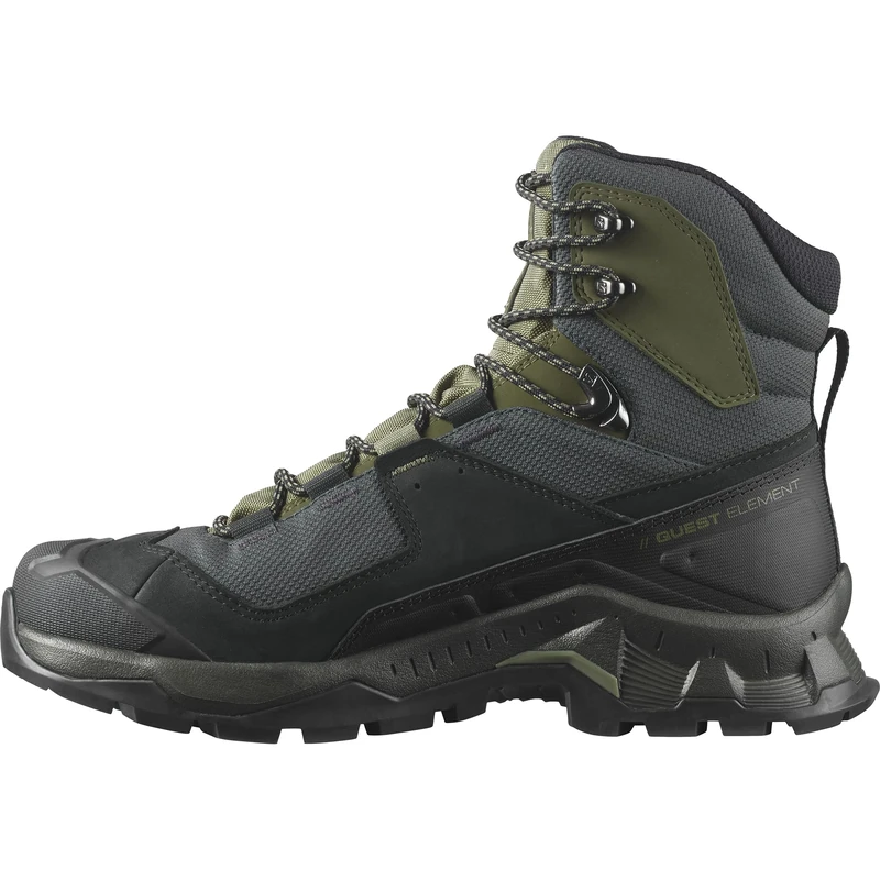 Salomon Quest Element Gore-Tex Waterproof Men's Hiking & Running Shoes, Precise fit, Grip, Waterproof and Practical comfort, Deep Lichen Green, 6.5