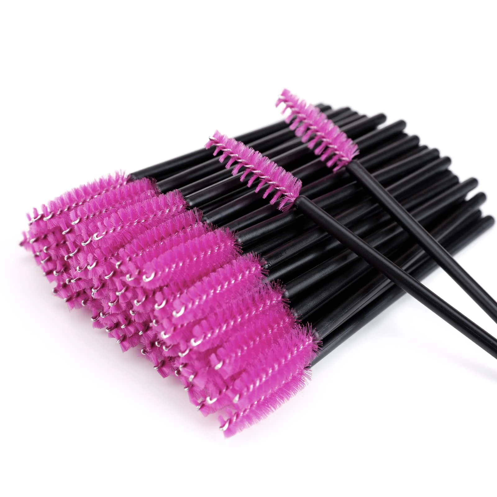 50 PCS Disposable Eyelash Brushes Mascara Wands Eye Lash Eyebrow Extensions Brush Disposable Eyelash Combs for Eyebrows Fake Eyelashes