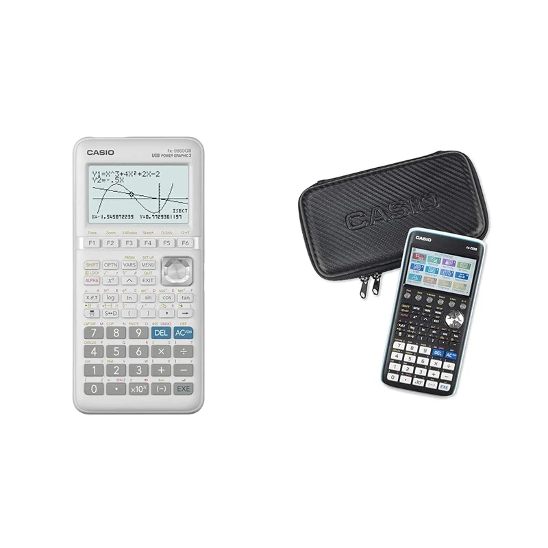 CASIO FX-9860GIII Advanced Graphic Calculator + Casio GRAPH CASE Protective Hard Case for Graphic Calculators