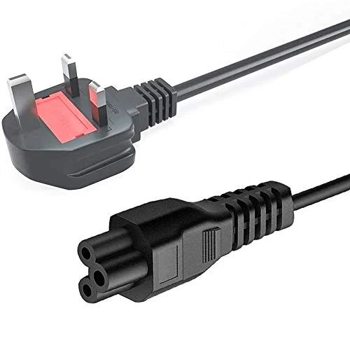 Topnma IEC 320 C5 Cloverleaf Power Cord 1.2m UK Mains Power Cable 3Pin AC Power Leads Cord 10A 250V for Laptop Chargers Scanners Printers And LED TV Monitors 1.2 Meters 2pack