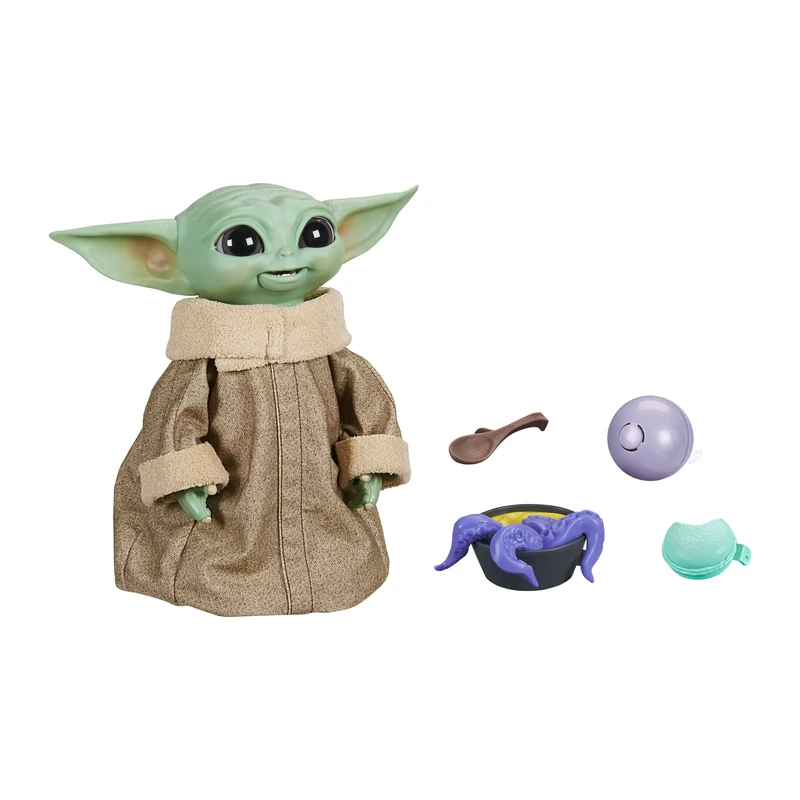 Star Wars Galactic Snackin’ Grogu 23.5-cm-Tall Animatronic Toy with Over 40 Sound and Motion Combinations and Interactive Accessories. NEWER VERSION