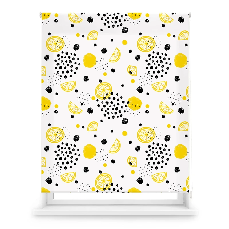 Blindecor Digital Kitchen | Translucent Roller Blind with Digital Print | Limonade Model | 130 x 180 cm (W x H) Fabric Size 127 x 175 cm | Window Blinds