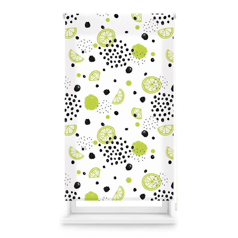 Blindecor Digital Kitchen | Translucent Roller Blind with Digital Print | Lime Model | 90 x 180 cm (W x H) Fabric Size 87 x 175 cm | Window Blinds