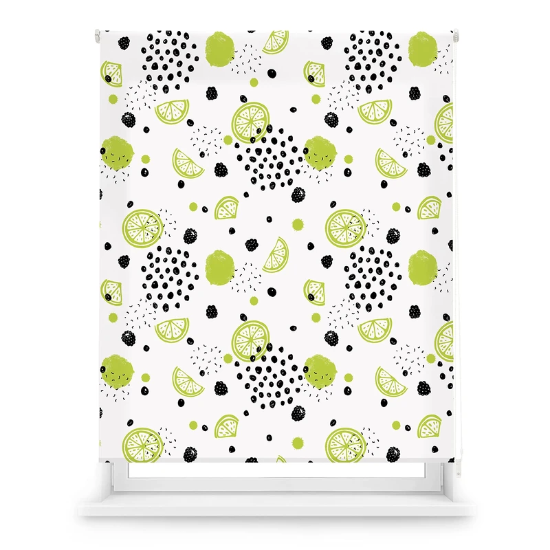 Blindecor Digital Kitchen | Translucent Roller Blind with Digital Print | Lime Model | 130 x 180 cm (W x H) Fabric Size 127 x 175 cm | Window Blinds