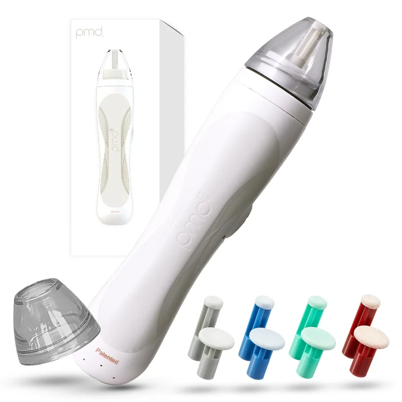 PMD Personal Microderm Pro - At-Home Microdermabrasion Machine with Kit for Face & Body - Exfoliating Crystals and Vacuum Suction for Fresh and Radiant Skin - High & Low Speed Options