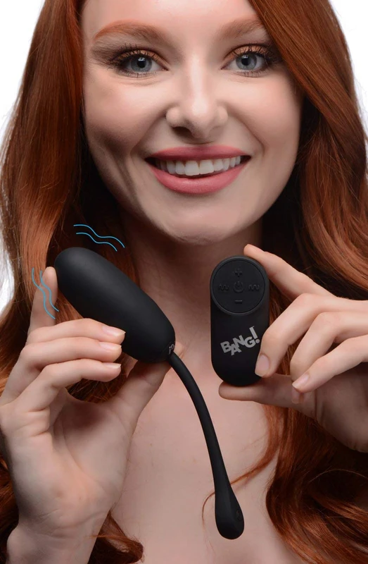 XR Brands Plush Egg-Ag590-Black Black One Size - Image 1