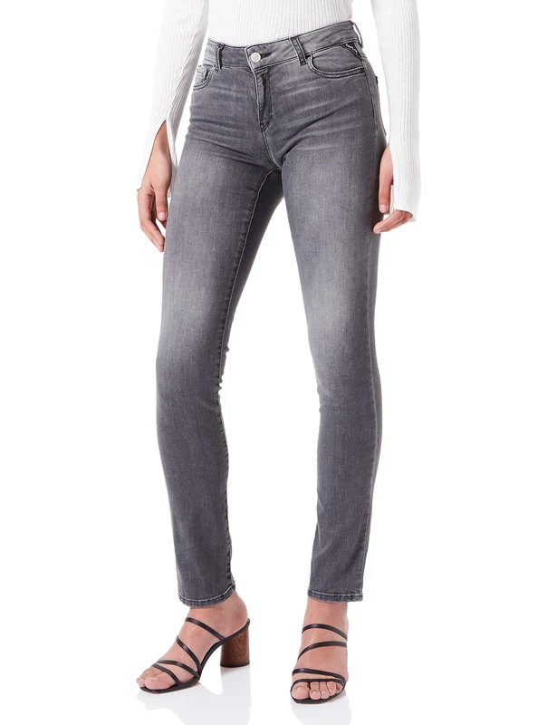 REPLAY Women's FAABY Jeans, 097 Dark Grey, 2332