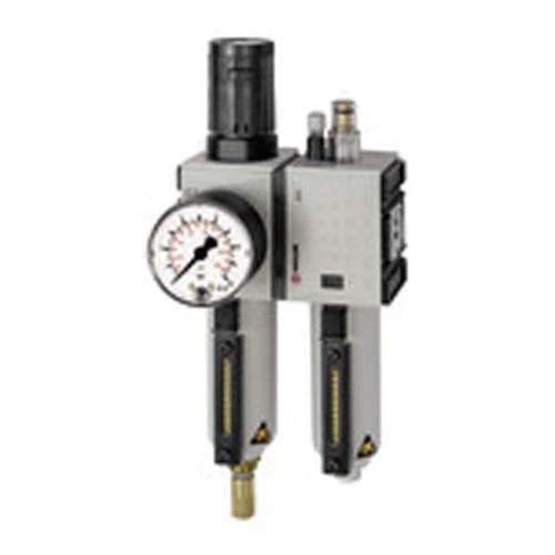 RIEGLER FU 615-M-16 Futura Maintenance Unit Two-piece with Metal Reservoir, Visibility Tube and Pressure Gauge, Fully Automatic, Size 4, 0.5-16 bar, G 3/4"