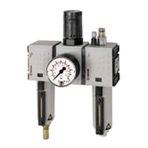 RIEGLER FU 635-M-1 Futura maintenance unit three-part with metal reservoir, visibility tube and pressure gauge, fully automatic, size 2, 0.1-1 bar, G 3/8"