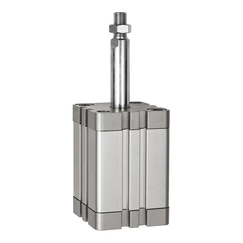 RIEGLER 15.AMA.80010 Series ATE Compact Cylinder Simple Action Pressureless Retracted Piston Rod 80 mm Piston 10 mm Stroke G 1/8 Inch Connection M16 x 1.25 Piston Rods