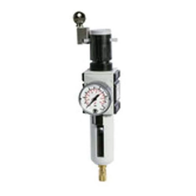 RIEGLER FU Futura 6121-1 Filter Regulator with Polycarbonate Container Protective Basket and Pressure Gauge Fully Automatic Size 4 0.1-1 Bar G 1 Inch