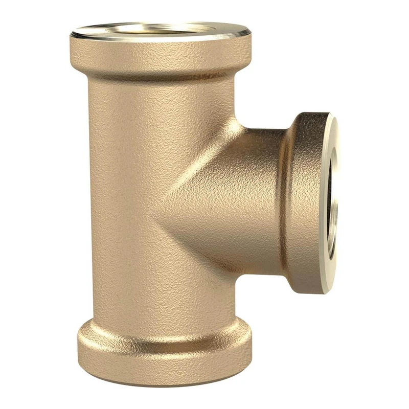 RIEGLER TST20MSIG Brass Blank T-piece, 3 x Female Thread, G 2 Inch Thread, 16 Bar Operating Pressure