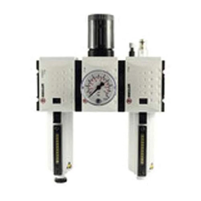 RIEGLER FU 626-M-1 Futura maintenance unit three-part with metal container, sight tube and pressure gauge, semi-automatic, construction size 4, 0.1-1 bar, G 1"