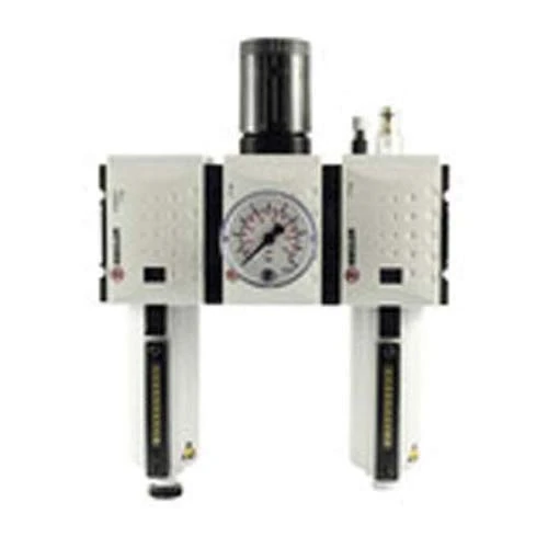RIEGLER FU 625-M-1 Futura Maintenance Unit 3-Piece with Metal Container, Sight Tube and Pressure Gauge, Semi-Automatic, Size 4, 0.1-1 Bar, G 3/4 Inch